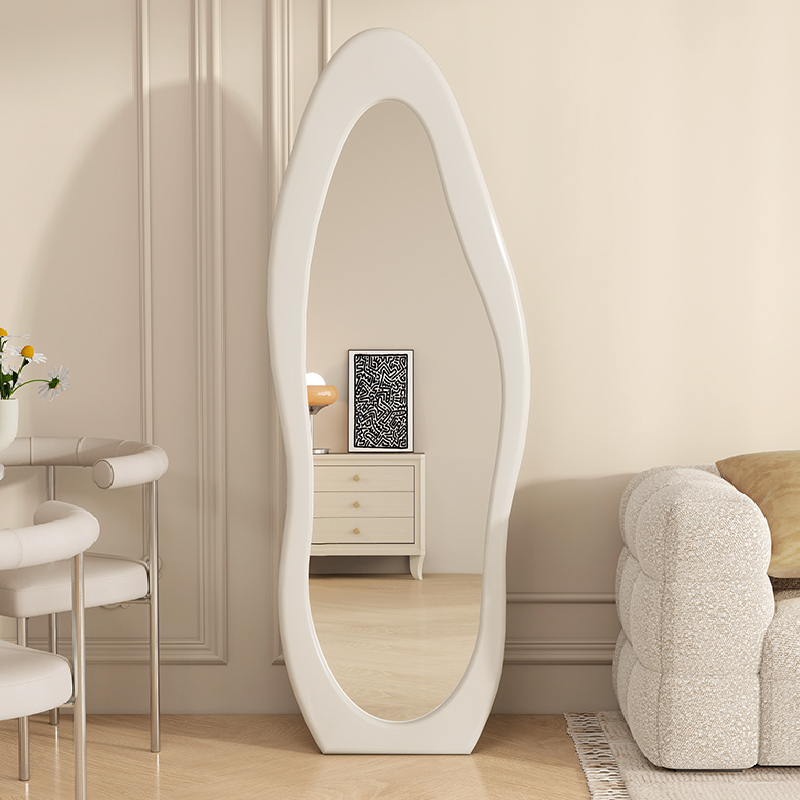 中古风全身镜落地家用ins风网红穿衣镜异形高级感卧室试衣大镜子 - 图3