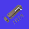 Thickened exposed aluminum alloy door bathroom wooden door