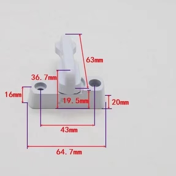 6个装塑钢平开门窗T型锁窗户锁扣搭扣防盗锁门窗配件窗平开窗锁