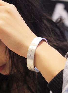 足银999纯银手镯男女情侣款数字