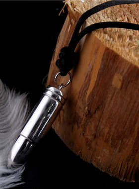 子弹头项链925纯银刻字送女友