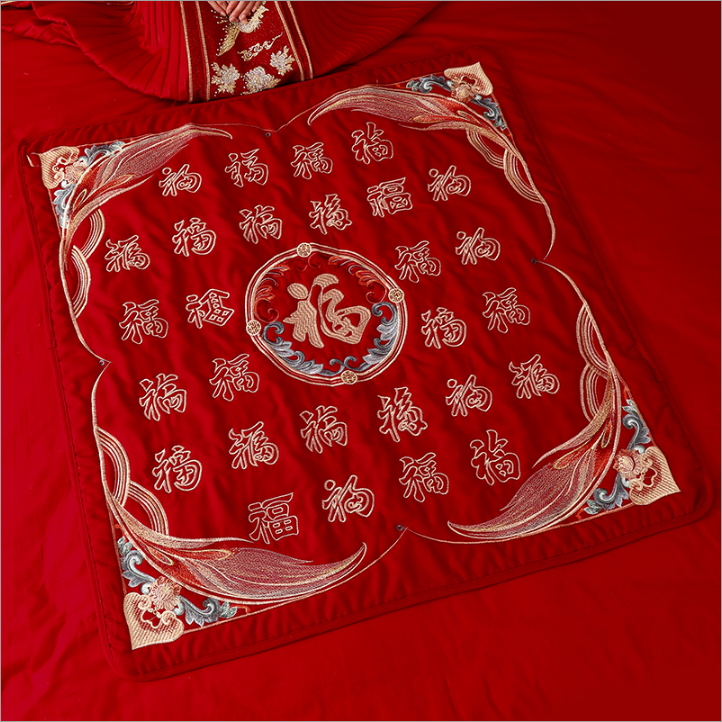 高质量结婚福被新娘出嫁坐福垫喜垫福垫婚庆坐垫百福坐福五福垫子,淘宝优惠券,粉丝福利购,淘宝优惠卷