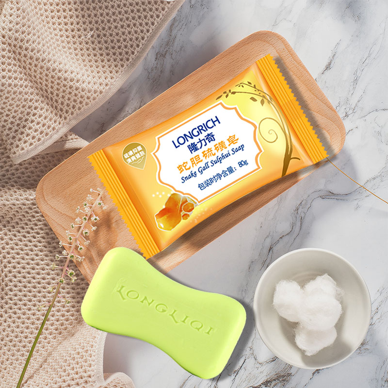隆力奇蛇胆80g*5抑菌背部硫磺皂 隆力奇忍冬香皂