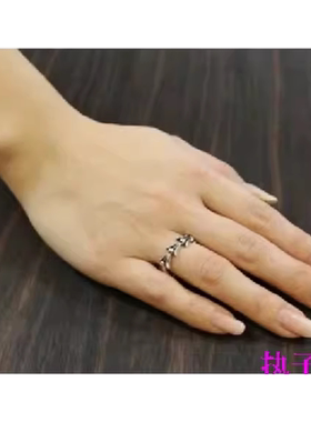 欧美潮牌轻奢925纯银潮流蛇骨戒指时尚指环男女尾戒情侣复古对戒