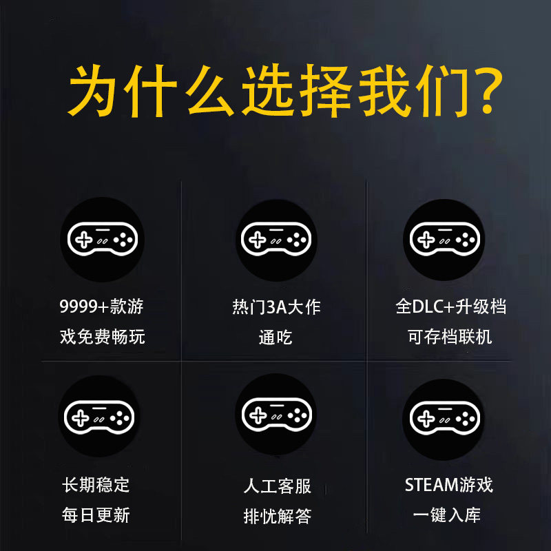 大型电脑PC单机游戏盒子不限速下载3A大作联机附送STEAN一键入库,淘宝优惠券,粉丝福利购,淘宝优惠卷