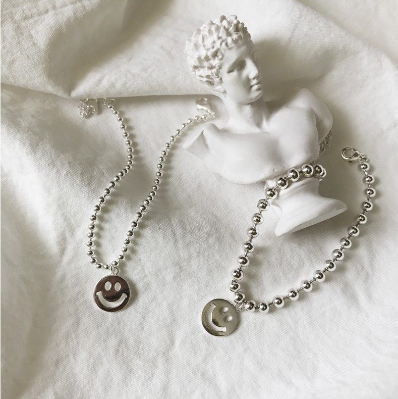 推荐款s925纯银表情笑脸正能量手链 丹维拉手链