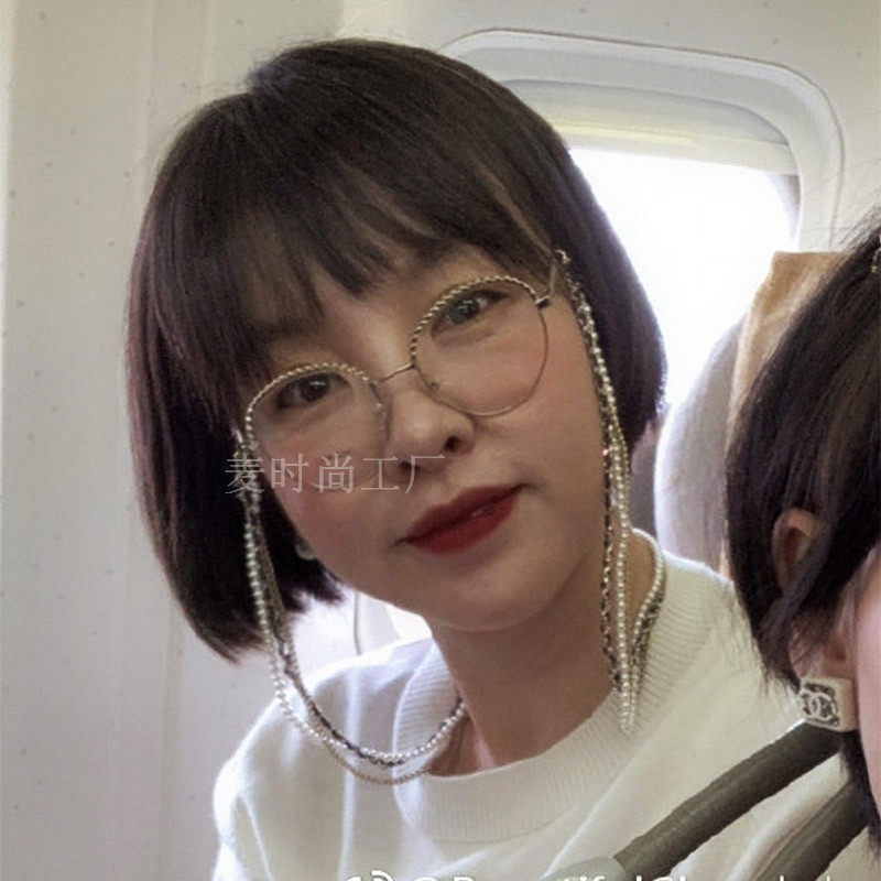 时尚新款眼镜配件串珠圆珠文艺挂链 丹维拉链条