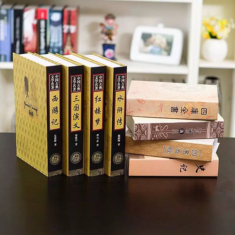 中式复古仿真书办公室书柜书架 丹维拉摆件