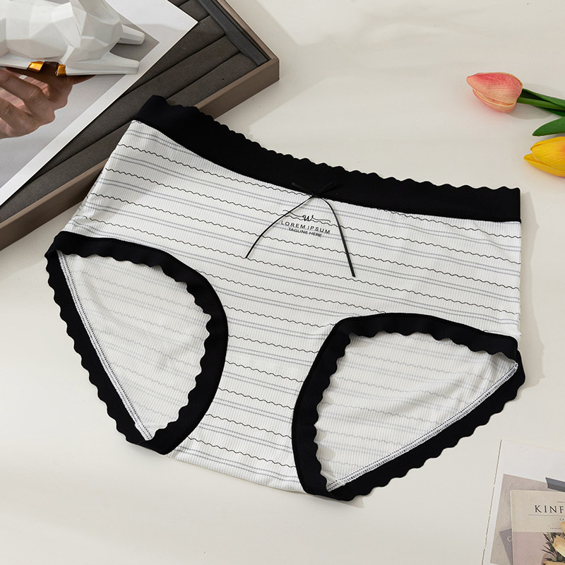 大码纯棉内裤女胖mm200斤中腰薄款少女生全棉无痕舒适透气三角裤