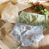 Нижнее белье, кружевные штаны, японские милые хлопковые дышащие тонкие трусы, большой размер, средняя посадка