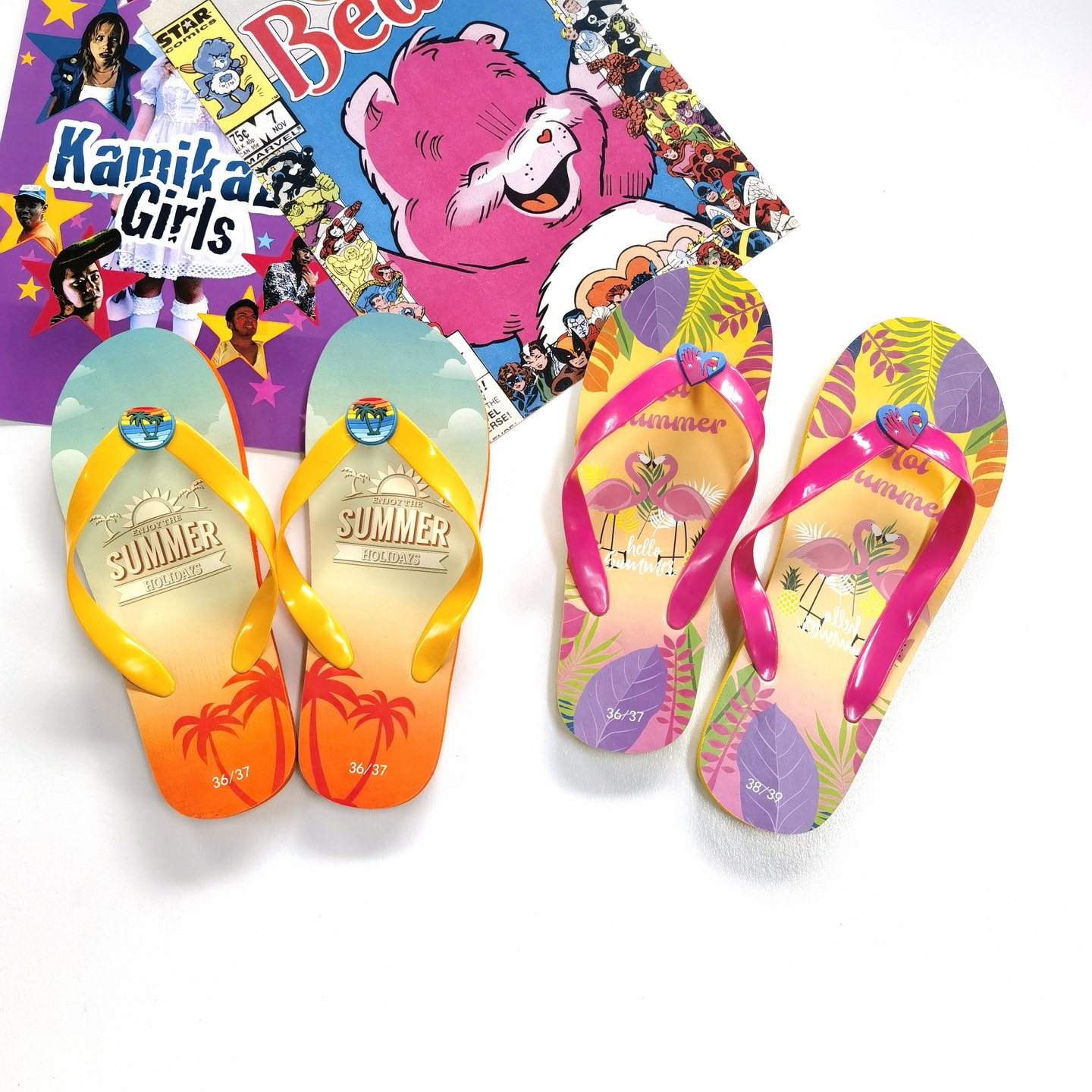 仅一批外贸出口夏日彩色海边度假沙滩平底防滑外穿夹脚人字拖男女,淘宝优惠券,粉丝福利购,淘宝优惠卷