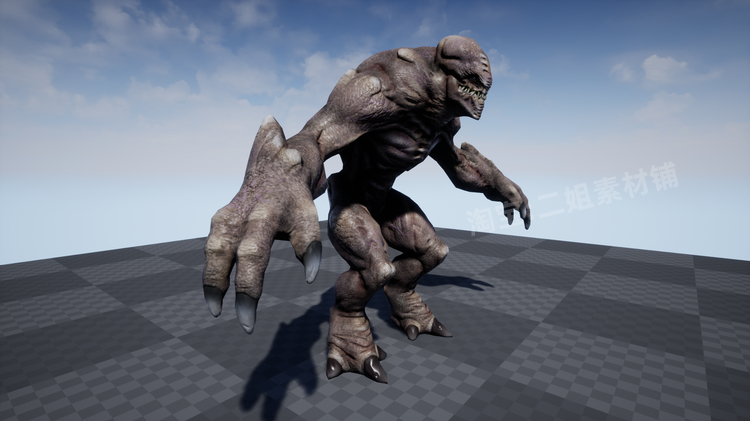 Creature Shell怪物怪兽boss资产npc角色UE5虚幻5.1恐怖游戏小怪 - 图1