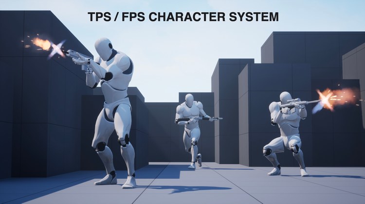 TPS - FPS Character System角色系统武器系统覆盖射击游戏动画 - 图0