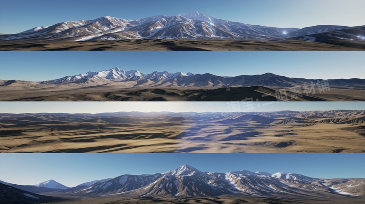 Landscape Backgrounds风景背景模块化高山地平线山脉UE4虚幻5