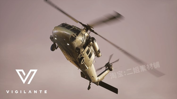 UH60A Blackhawk West直升机UE5虚幻引擎中升力通用运输机道具 - 图3