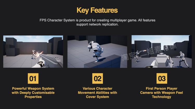 FPS Character System武器动作移动能力掩护FPS角色系统UE4虚幻5 - 图1