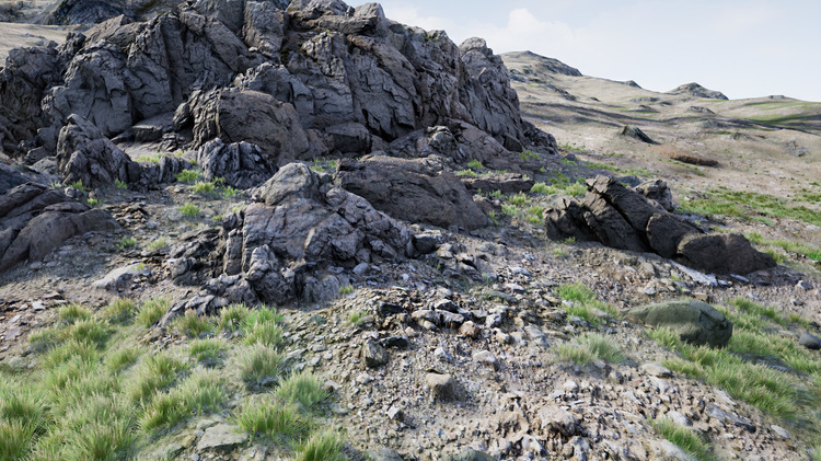 Photogrammetry Rock Cliff摄影测量岩石悬崖地形地图道具UE4游戏 - 图1