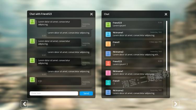 Flat Minimalist GUI UI KIT平面极简套件5.0虚幻UE5蓝图小部件-图3