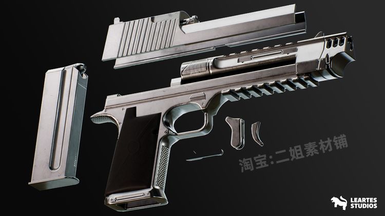 FPS 4K Custom Modern Handguns- VOL4定制现代手枪武器军队道具-图3