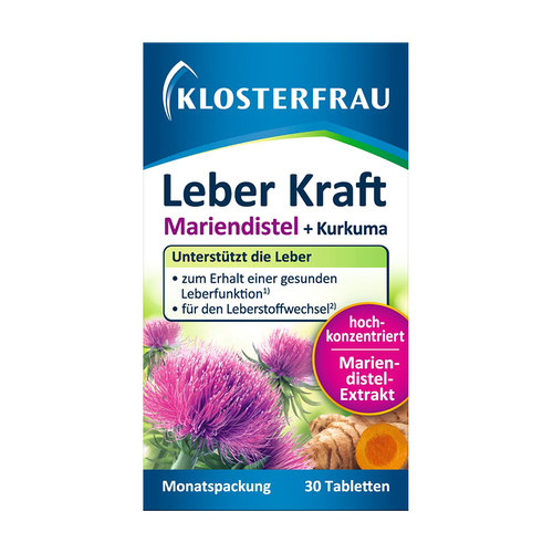 德国修女Klosterfrau水飞蓟姜黄肝片加班熬夜应酬疲劳肝脏养护 - 图0