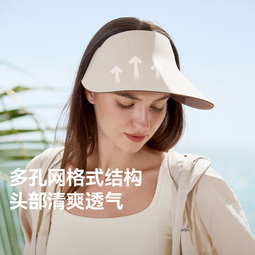ohsunny防晒蛋卷帽2026新款防紫外线大帽檐遮阳空顶巨好看的帽子 - 图2