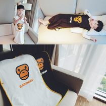 Sesame Rice Chauer Cartoon Childrens air-conditioned room Anti-kick by sleeping bag Spring-autumn-thin section Four Seasons