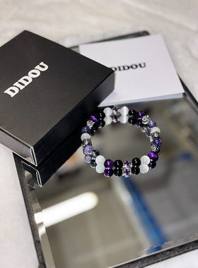 DIDOU虎猫眼石不锈钢男士手链复古轻奢小众高级手串