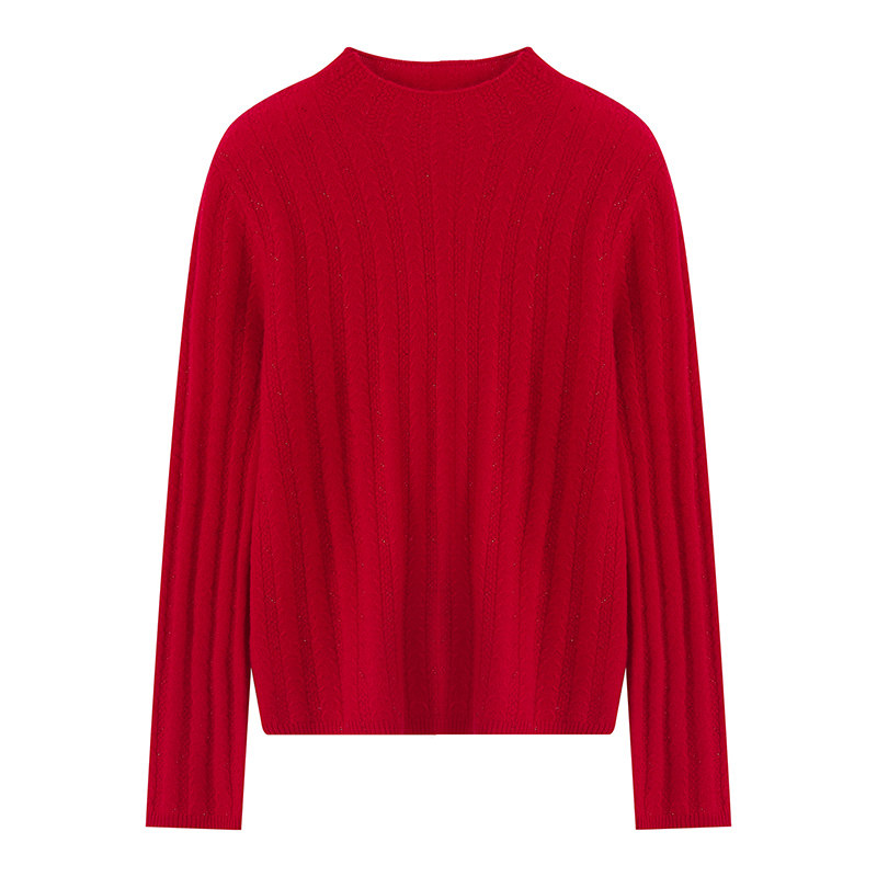 闪闪发光~100%小山羊绒衫女秋冬毛衣半高领显瘦内搭镶钻打底衫新,淘宝优惠券,粉丝福利购,淘宝优惠卷