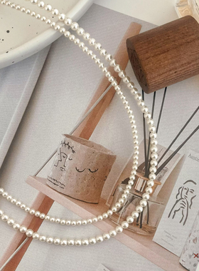 夏苒XIARAN「月光白」高级感法式复古气质百搭温柔锁骨珍珠项链