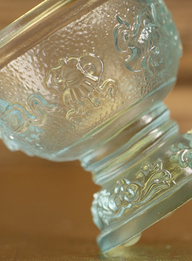 古法琉璃佛堂观音供水杯