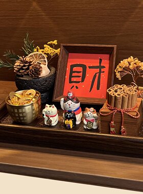 2026新款招财猫入户玄关装饰品肉桂香薰转运祈愿送好闺蜜生日礼物