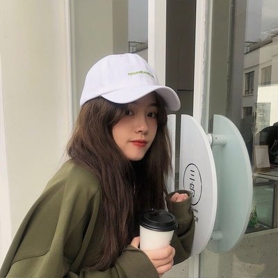 棒球帽女秋冬鸭舌帽ins男韩版显脸小百搭街头潮刺绣字母学生帽子 虎窝淘