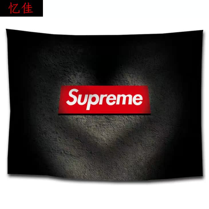 Supreme 中指贱猫挂布supreme床头背景潮牌黑白色格子纹身工作室装饰桌布 图片价格品牌报价 原仓数据 Supreme 中指贱猫挂布supreme床头背景潮牌黑白色格子纹身工作室装饰桌布 图片价格品牌报价 原仓数据