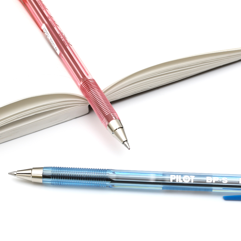 日本PILOT百乐圆珠笔学生办公BP-S--F彩色中油笔0.7mm经典透明杆顺滑好写啄木鸟彩色手账原子笔 - 图3