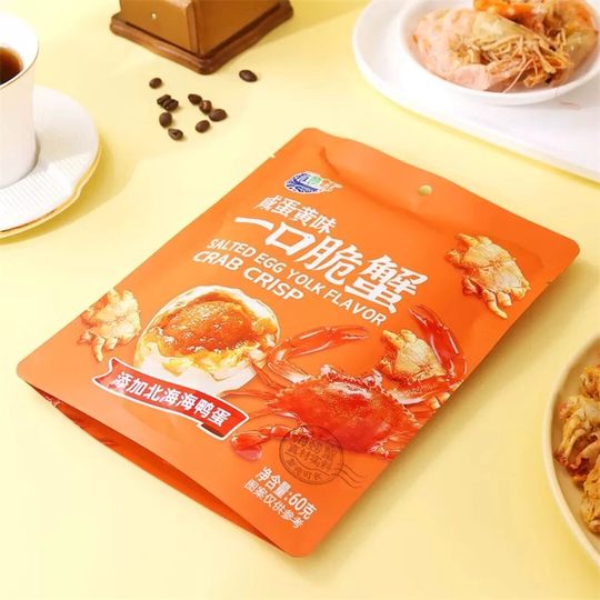 Authentique Youyi Crispy - Crabe croustillant en une bouchée - Collations populaires haut de gamme au crabe croustillant des eaux profondes prêtes à manger