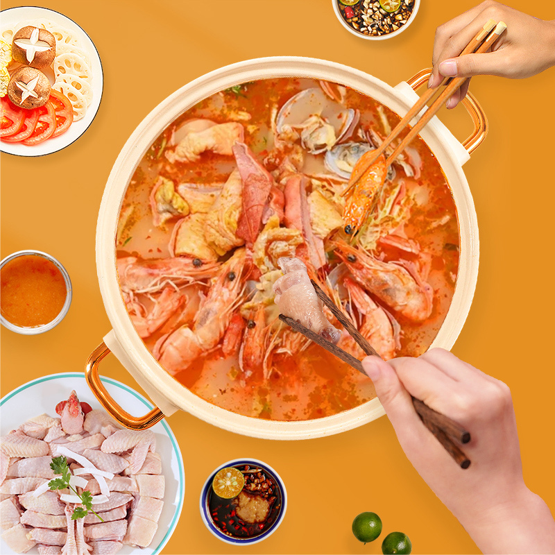 海南糟粕醋鸡套餐正宗文昌铺前泰式冬阴功火锅特色小吃酸辣底料汤 - 图3