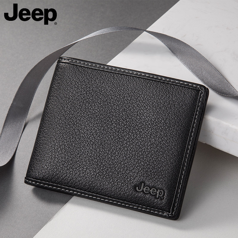 jeep男士真皮短款鹿皮实用正品钱包 jeep箱包钱包
