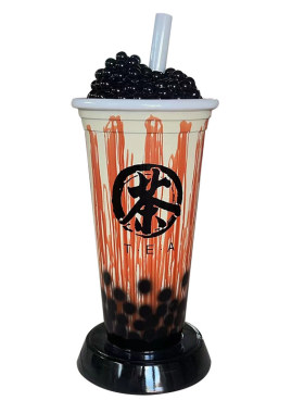 仿真奶茶咖啡啤酒杯落地引流摆件