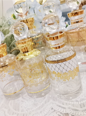 描金100ML200摆件香水瓶玻璃复古