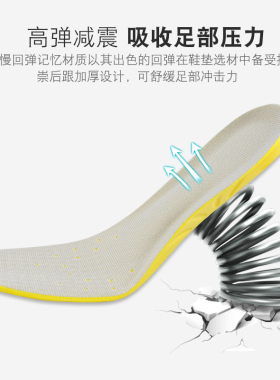 透气减震吸汗防臭回弹力运动鞋垫