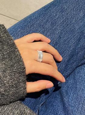 开口戒指纯银开口设计款复古