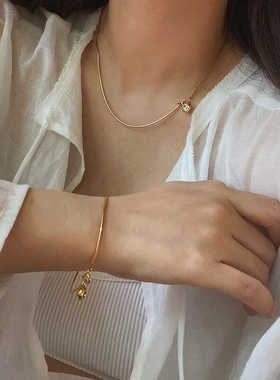 泡泡圆钻设计款莫桑蛇骨手链小众