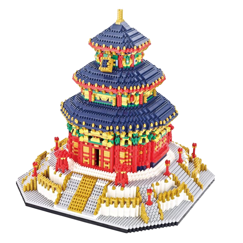 钻石成人小颗粒拼插积木玩具女孩拼图中国风建筑天坛组装模型摆件 - 图3