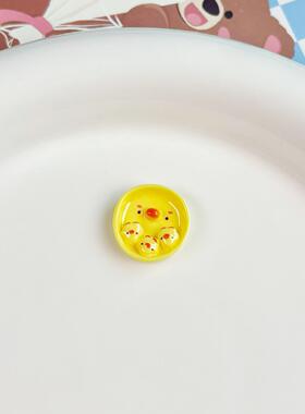 早餐鸡蛋土司盘子树脂diy配件