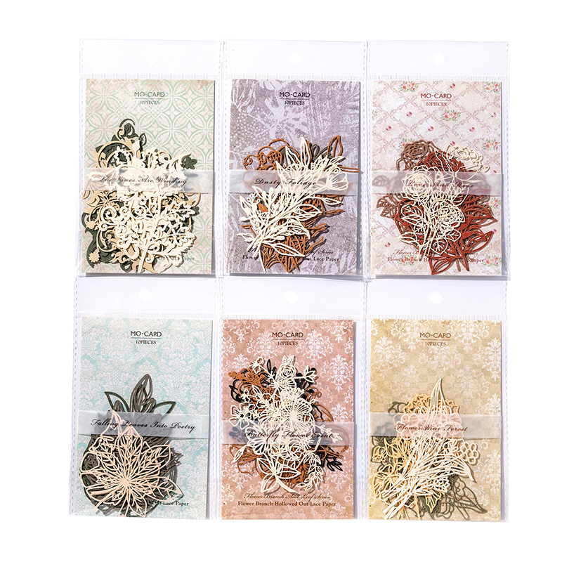 Momo Hollow Lace Paper Flowers and Leaves Series