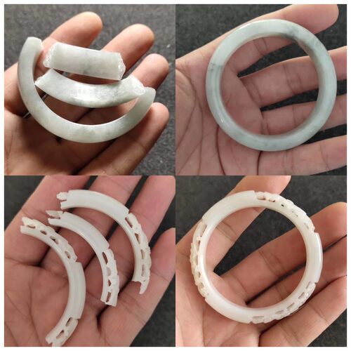 玉镯修复修补断玉器吊坠裂翡翠玉石镯子描金镶嵌裂纹手镯修复无痕 - 图1