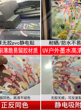 仕雅图新年装饰门贴静电窗贴