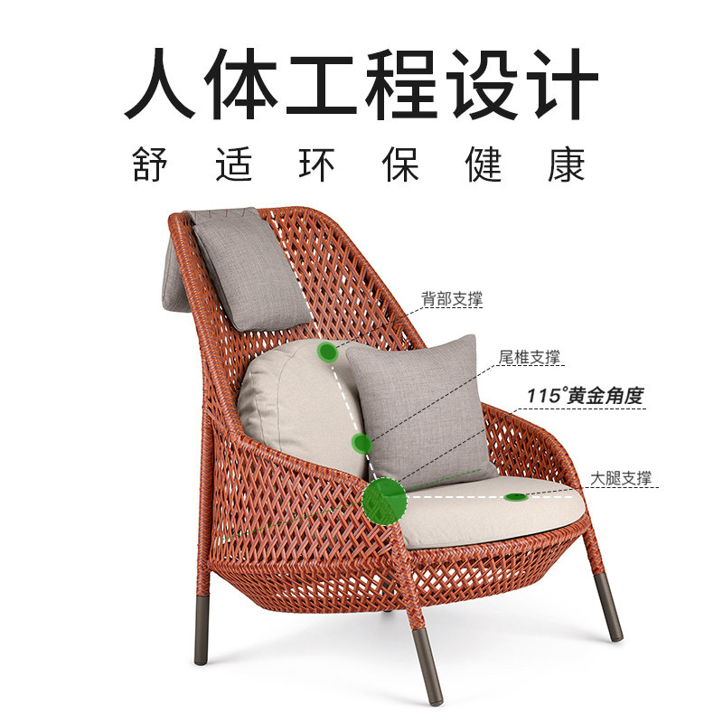 莫家户外沙发藤编创意藤椅北欧现代别墅花园阳光房沙发椅【定制】,淘宝优惠券,粉丝福利购,淘宝优惠卷