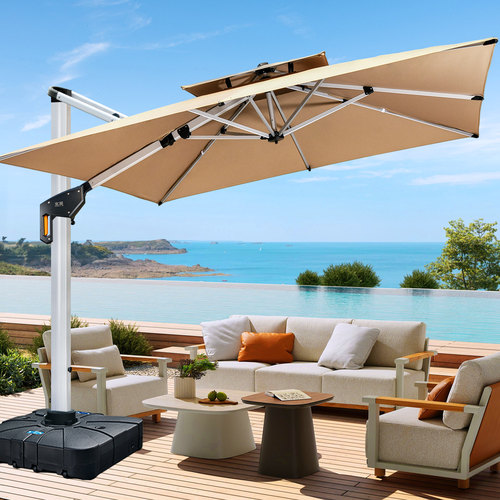 莫家户外遮阳伞庭院伞商用大太阳伞室外罗马伞别墅花园摆摊户外伞 - 图0