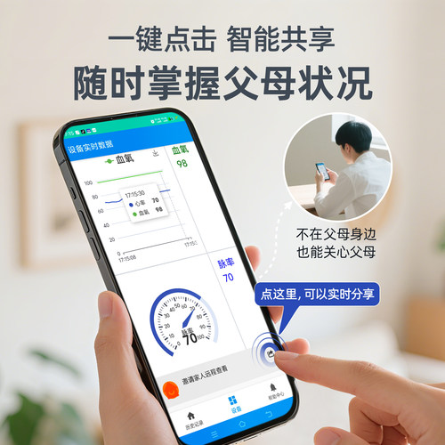 医用血氧仪指夹式美伦血氧饱和度检测仪家用测心率手指脉氧脉搏器 - 图0